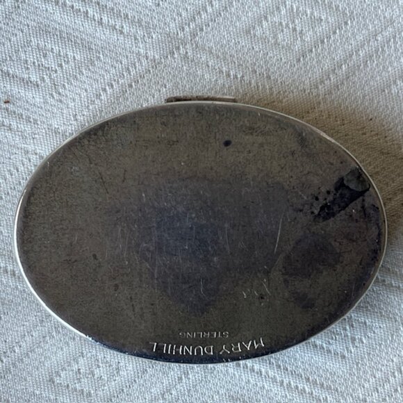 Mary Dunhill vintage compact sterling silver powder puff mirror - Picture 6 of 9